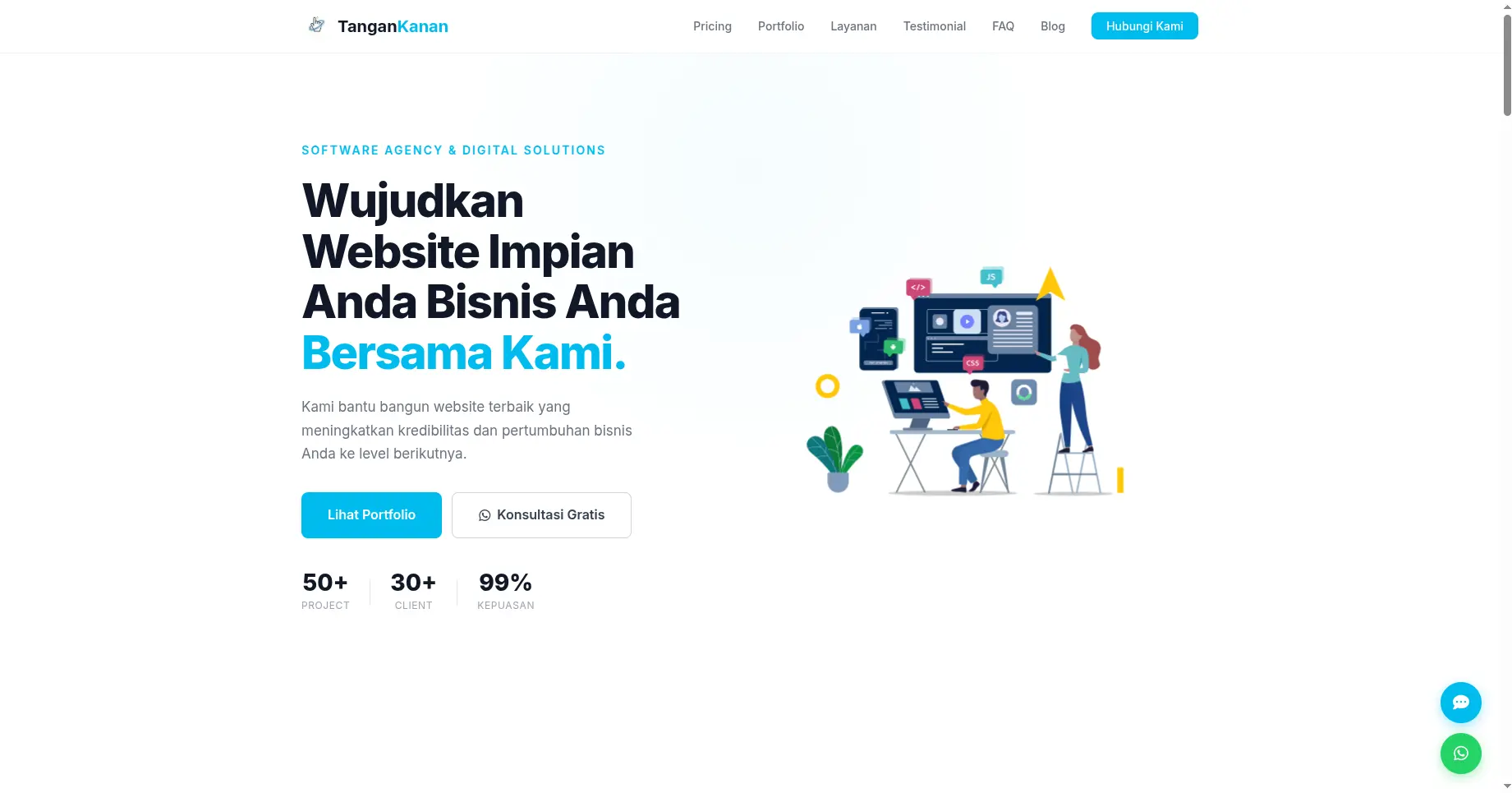 Tangan Kanan Landing Page