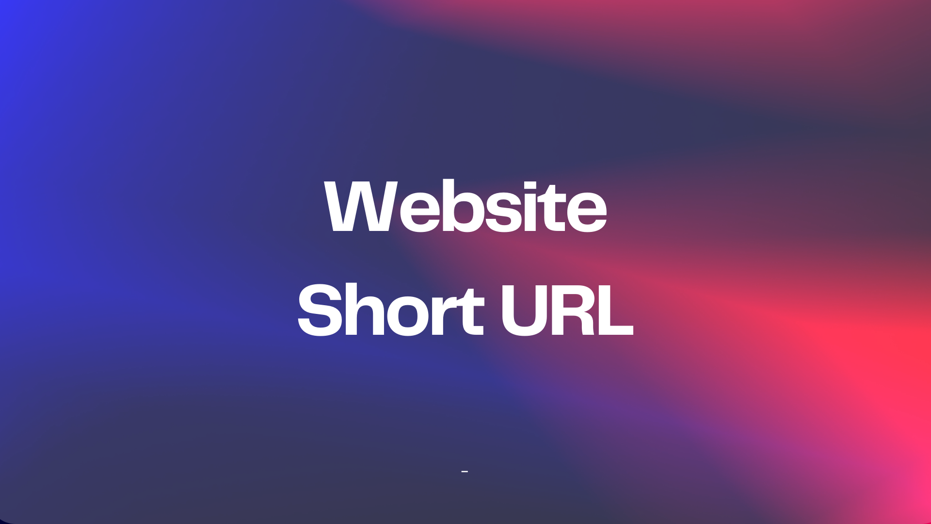 Web Short URL